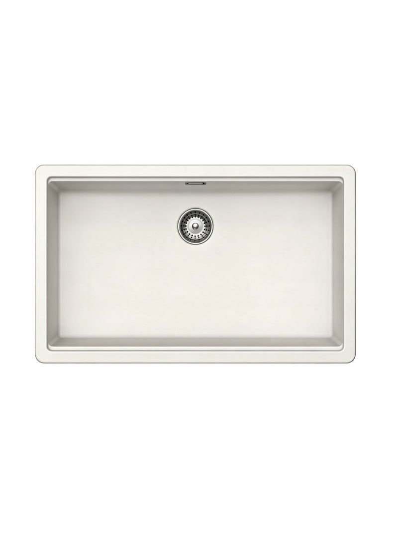 Elite ADL-7545G Off White Granite Kitchen Sink – Single Bowl Undermount Granite Composite Sink - Image 1