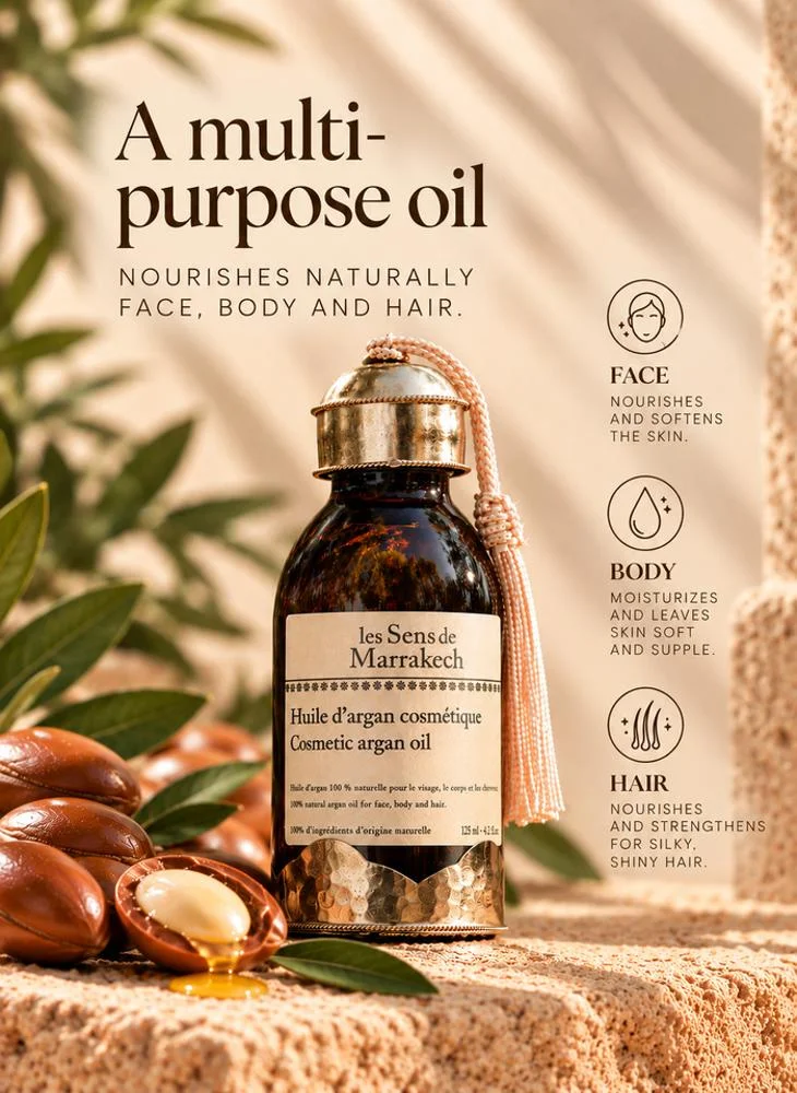 Les Sens De Marrakech  Cosmetic Argan Oil 125 ml  | Best Price UAE
