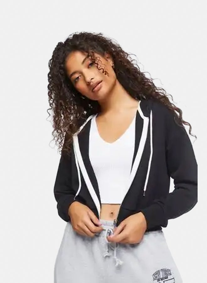 FOREVER 21 Basic Fleece Zip-Up Hoodie  - Image 1