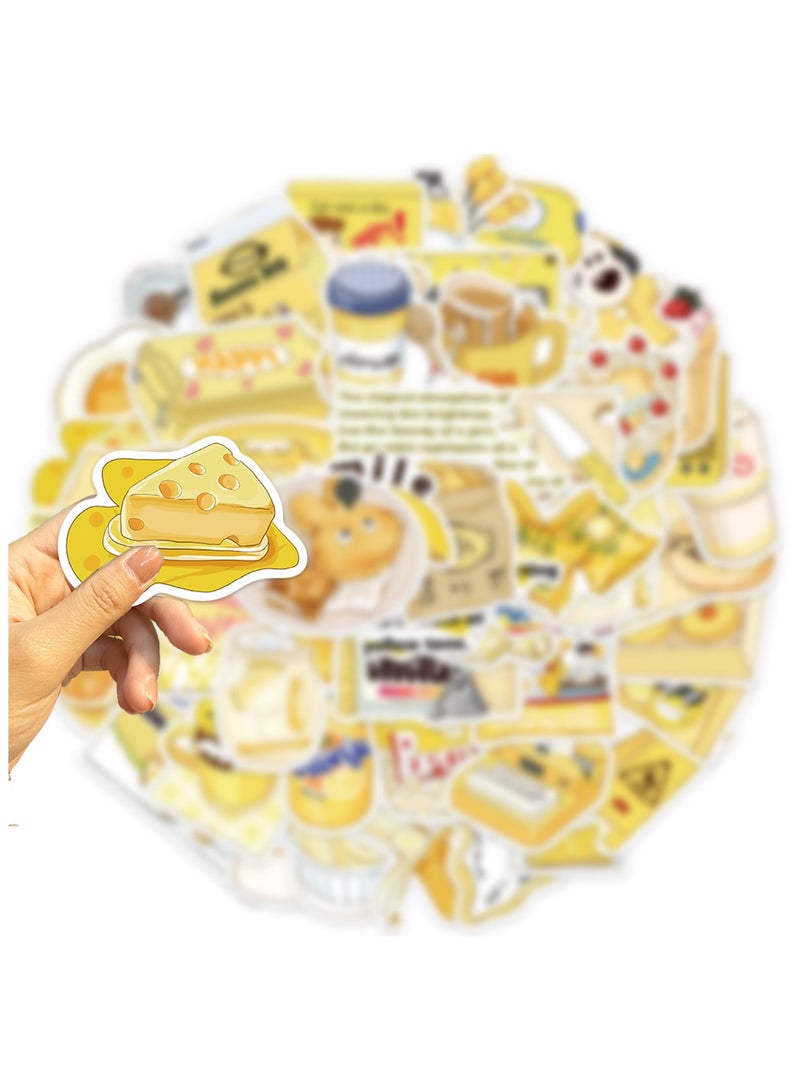 50 Pcs Cute Yellow Stickers Vinyl Waterproof Stickers for Adults Luggage Laptop Water Bottle Skateboard - Image 3