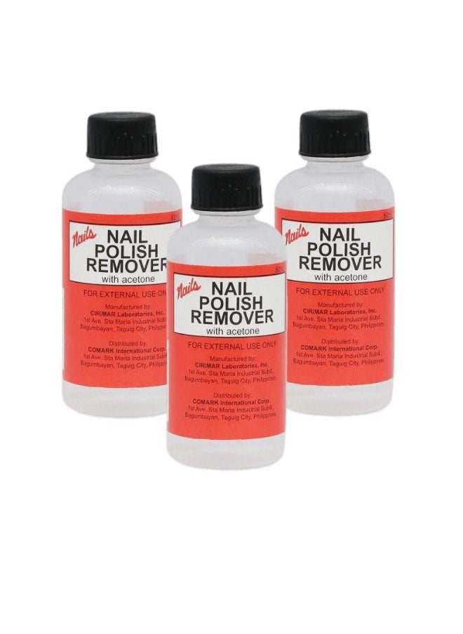 Nails Inc - Nail Polish Remover With Acetone 120ml Pack of 3 - Image 1
