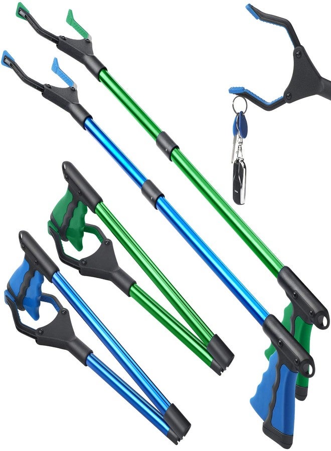 Patelai 32 Grabber Reacher Tool 2 Pack Foldable Reacher Grabber Pickup Tool with Rotating Jaw and Magnet Trash Picker Upper Extra Long Lightweight for Elderly Heavy Duty Handy Trash Claw - Image 1