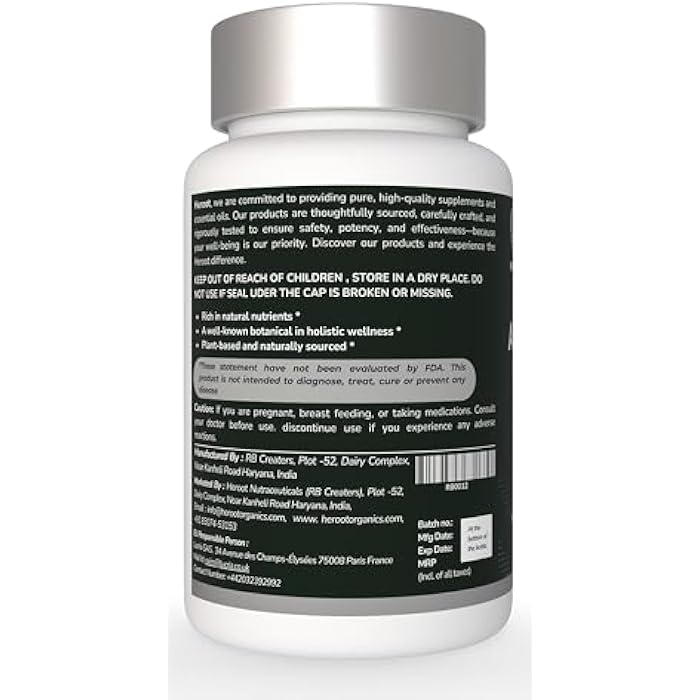Heroot Apple Cider Vinegar (ACV) 500mg Non-GMO, Gluten Free Supplement (60 Capsules) - Image 2