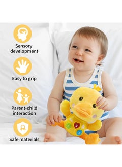 HAPTIME Baby Toys 6-12 Months, Newborn Musical Soft Duck Stuffed Animal, Infant Tummy Time Toy, Easter Basket Stuffers 1St Birthday Baby Boy Girls For 0 3 6 9 12 18 Months Toddler Baby Shower  - Image 3