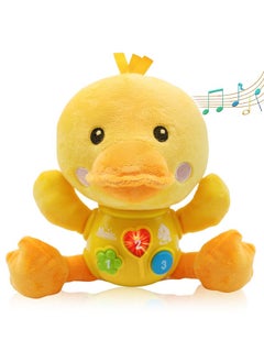 HAPTIME Baby Toys 6-12 Months, Newborn Musical Soft Duck Stuffed Animal, Infant Tummy Time Toy, Easter Basket Stuffers 1St Birthday Baby Boy Girls For 0 3 6 9 12 18 Months Toddler Baby Shower  - Image 1