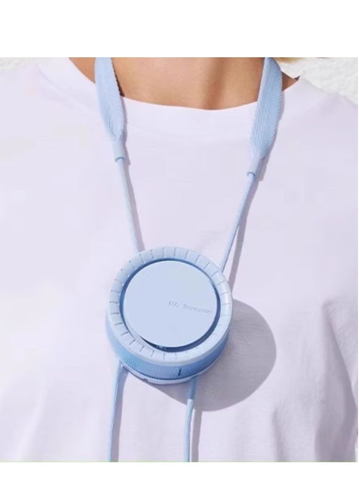 Loquat Hanging neck fan USB portable large capacity, lazy person under focus, handheld small summer charging, no leaves outdoor - Image 5