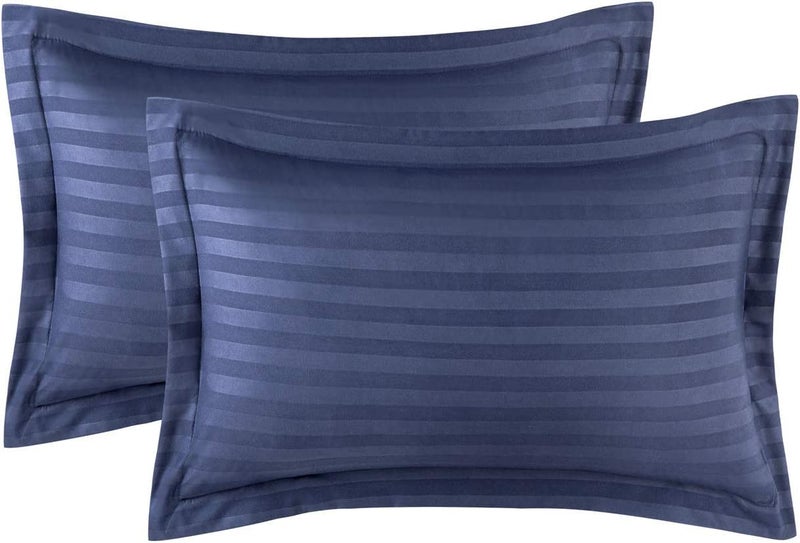Vocal Store Microfiber 2-Piece Quilt/Duvet/Comforter Cover Set - Single Size (66x90-inch, Striped with Pillow Cover, Blue) - Image 5