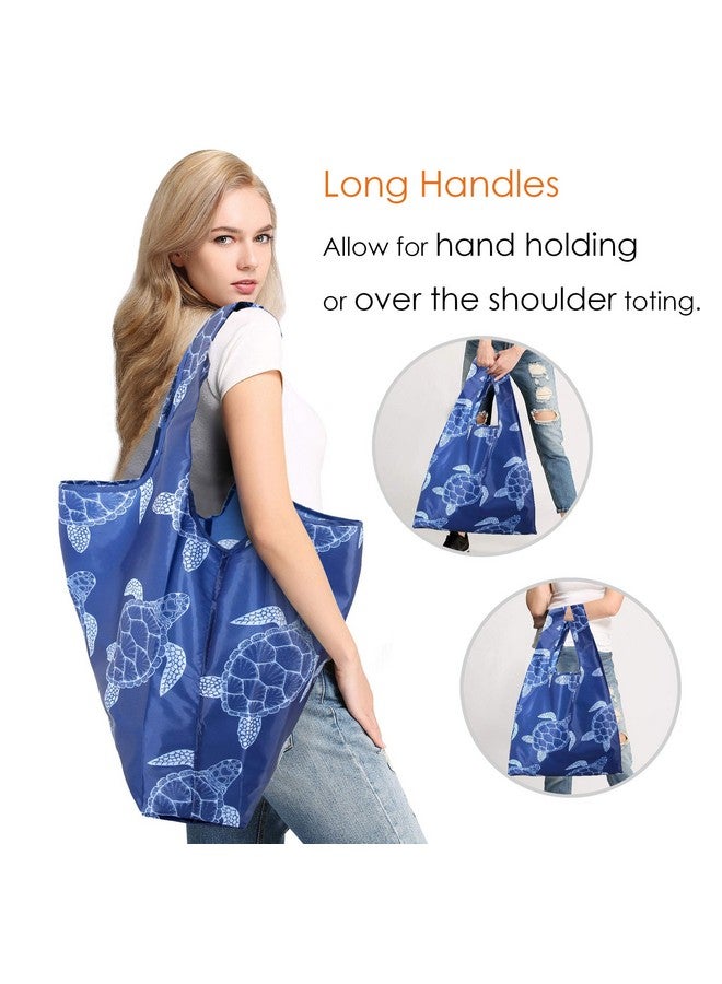 BeeGreen Christmas Gifts Animal Lover Gifts for Women Reusable Grocery Bags Foldable Shopping Totes 12 Pack Cute Holiday Bags with Handles Large Cloth Gift Bags Cute Groceries Bags Bulk Heavy Duty - Image 4