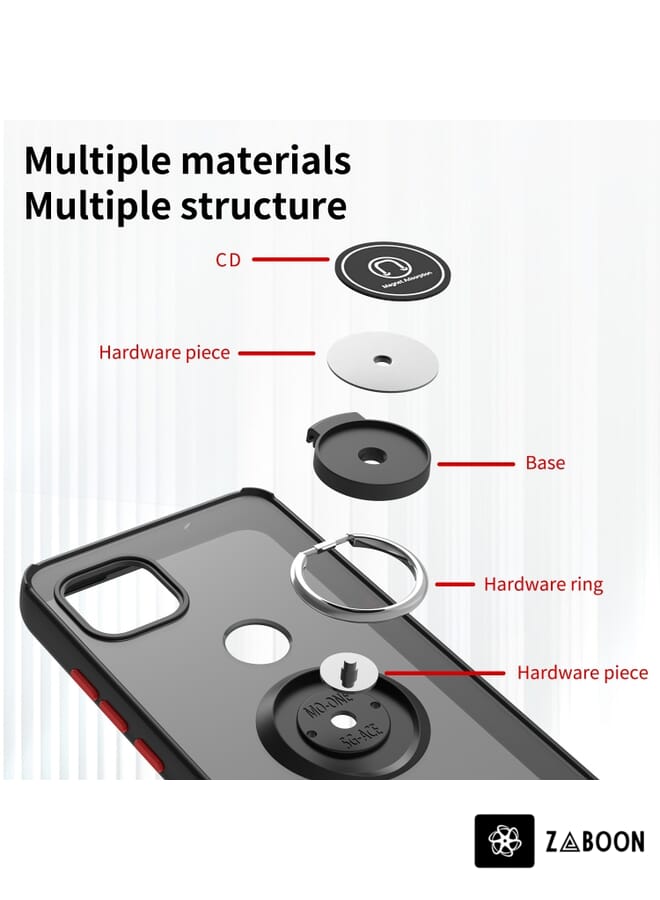 Zaboon Protective Case Cover For Motorola One 5G Ace Q Shadow 1 Series TPU + PC  with Ring - Image 2