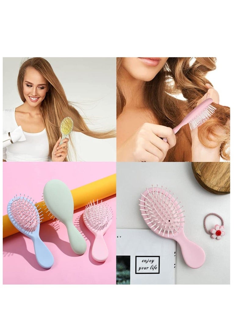 Y&D 3Pcs Hair Brushes Portable Mini Detangler Oval Massage Combs Small Paddle Hairbrushes for Women Girls  - Image 3