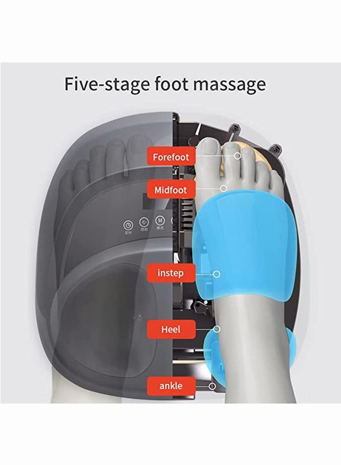 CGY Foot Massager Machine with Heat, Shiatsu Deep Kneading, Multi-Level Settings, Delivers Relief for Tired Muscles and Plantar Fasciitis (grey) - Image 2