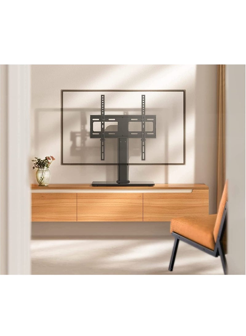 Universal TV Stand - Height Adjustable Table Top TV Stand for 37-55 inch TVs, Heavy Duty Tempered Glass Base, Holds up to 60kg - Image 3