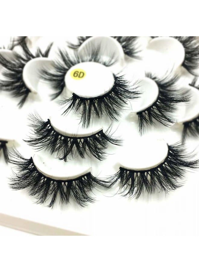 DAODER False Eyelashes Fluffy Faux Mink Lashes 3D Wispy Lashes 7 Pairs Pack Dramatic Long Thick Volume Fake Eye Lash Multipack - Image 5