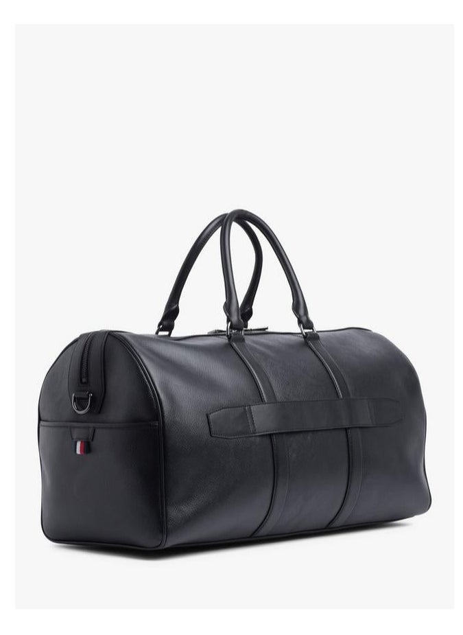 Tommy X Mercedes Black Leather DUFFLE Bag For Men
