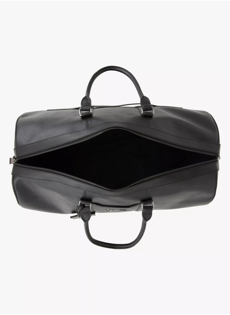 Tommy X Mercedes Black Leather DUFFLE Bag For Men