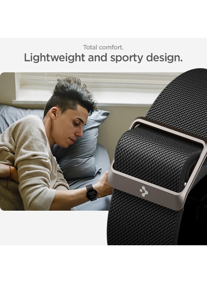Spigen Lite Fit for Google Pixel Watch 4 / 3 (45mm) Nylon Solo Loop Band Strap - Black - Image 4