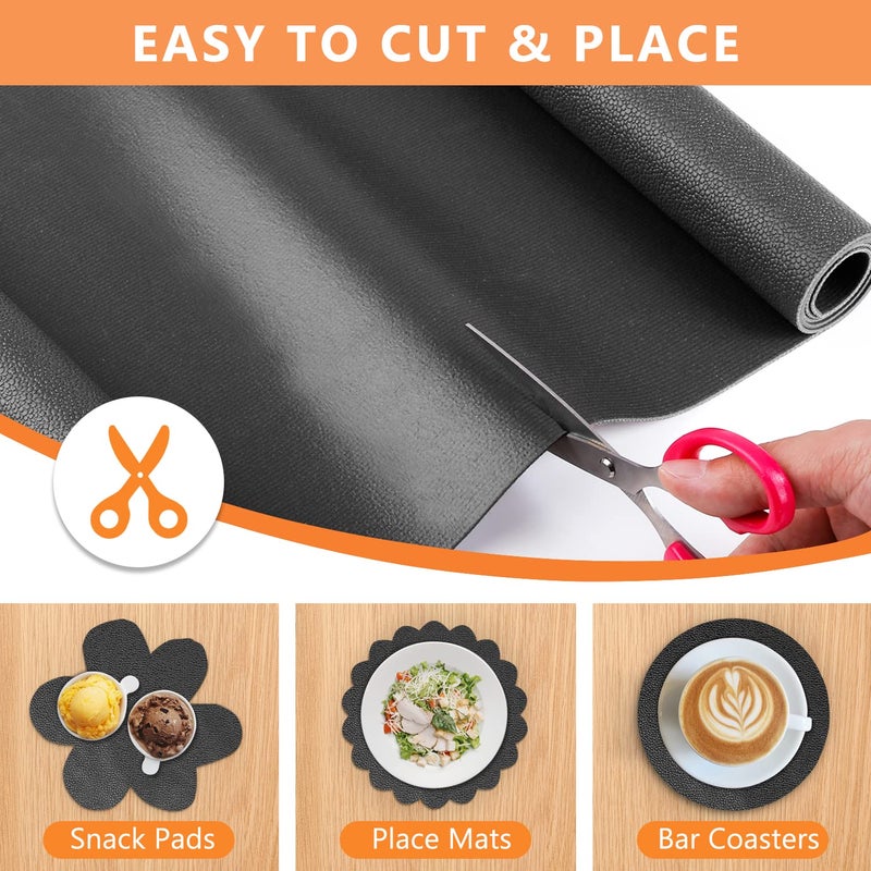 WochiTV Shelf Liner for Cabinets, Drawer Non Adhesive Non Slip Foam Mat for Kitchen, Pantry, Bathroom, Cupboard, Garage, Closet, Shelves, Drawer, Tool Box, Black 11.8 x 59 inches - Image 4
