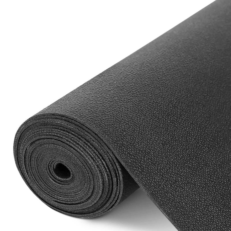 WochiTV Shelf Liner for Cabinets, Drawer Non Adhesive Non Slip Foam Mat for Kitchen, Pantry, Bathroom, Cupboard, Garage, Closet, Shelves, Drawer, Tool Box, Black 11.8 x 59 inches - Image 1