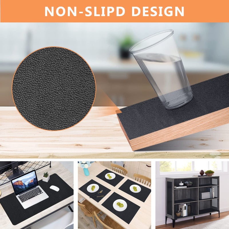 WochiTV Shelf Liner for Cabinets, Drawer Non Adhesive Non Slip Foam Mat for Kitchen, Pantry, Bathroom, Cupboard, Garage, Closet, Shelves, Drawer, Tool Box, Black 11.8 x 59 inches - Image 3