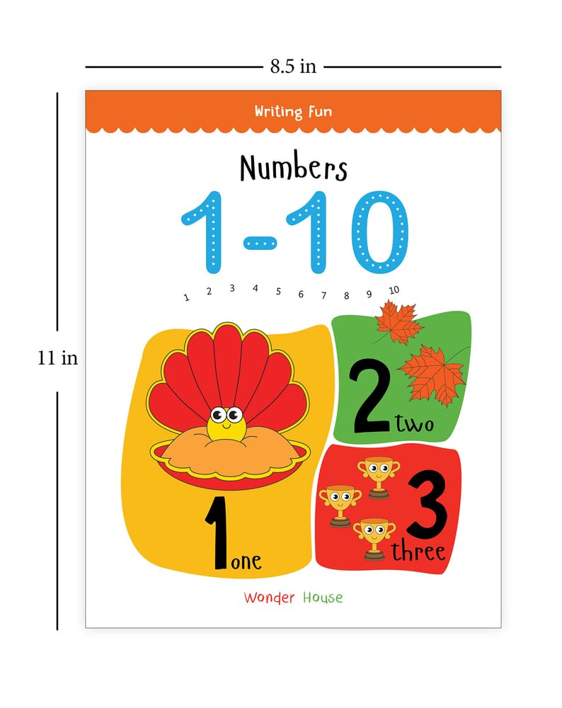 Numbers 1-10: Write and Practice Numbers 1 to 10 (Writing Fun) [Paperback] Wonder House Books Editorial - Image 3