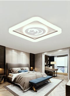 Vmax 72W White Square Star And Moon Design Ceiling Lamp Light With 4 Different Style Colour Changing Warm Natural Cool White With Night Mode For Bedroom Livingroom Hallway Kids Study Office Lounge Dining  - Image 3