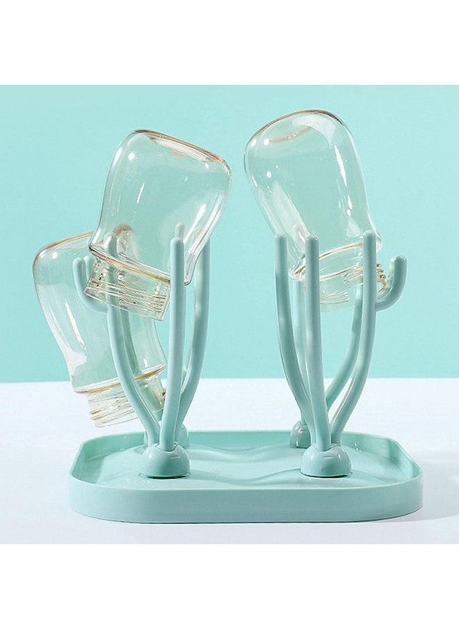 Syga Foldable Baby Bottle Drying Racks Feeding Cup Nipple Storage Shelf Stand Holder Green Drying Rack  - Image 4