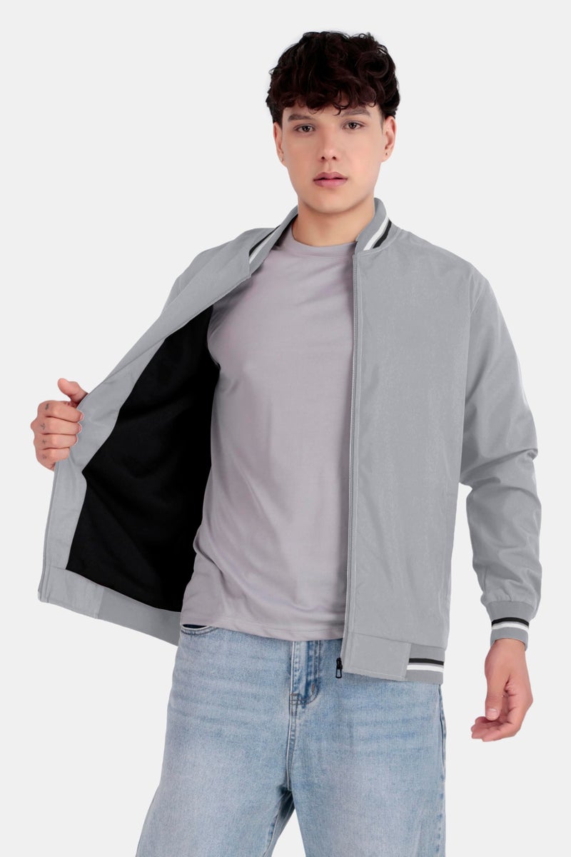 Celary Men's Bomber Jacket | Lightweight Casual Zip-Up Jacket | Stylish Slim Fit Outerwear for All Seasons - Image 3