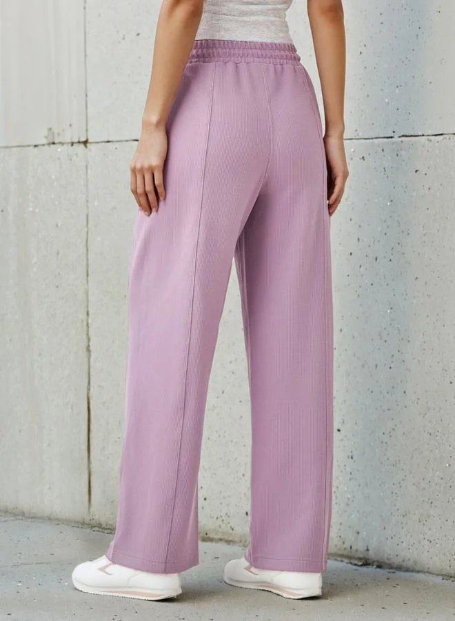 Kappa Kappa Women Relaxed Fit Flexi Waist Track Pants with Pockets