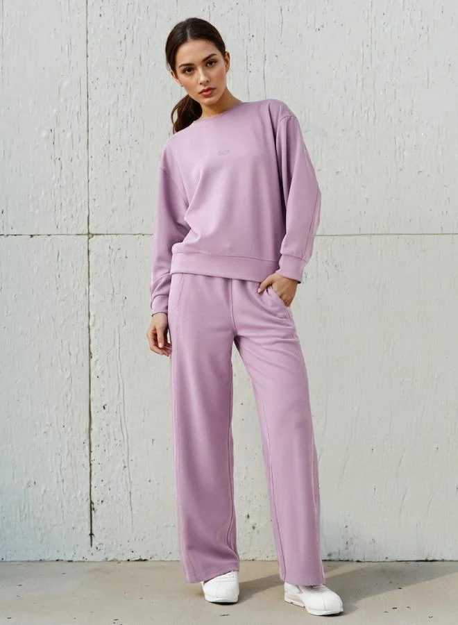 Kappa Kappa Women Relaxed Fit Flexi Waist Track Pants with Pockets