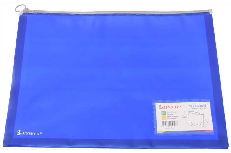 Multi-Purpose Plastic Zipper Envelope With 1 Zipper, 270 * 350 * 30Mm FC - NO:8811 Color may vary - Image 1