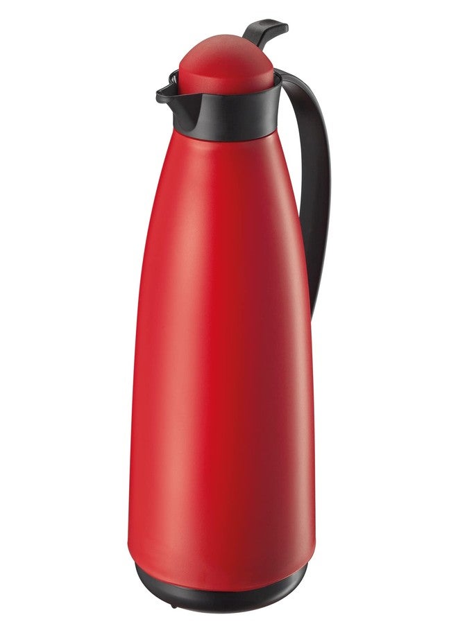 Cilio Imola Insulated Beverage Server With Glass Liner - Red 34 Ounce - Insulated Coffee Server - Image 1