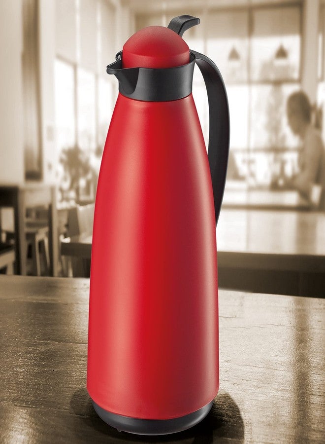 Cilio Imola Insulated Beverage Server With Glass Liner - Red 34 Ounce - Insulated Coffee Server - Image 2