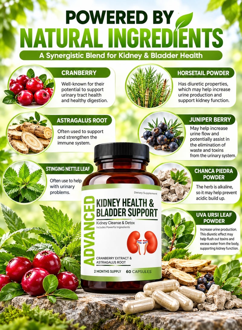 NutraPro Kidney Cleanse Detox & Repair and Bladder Support- Kidney Support Supplement for Kidney Restore with Chanca Piedra,Cranberry, Juniper Berries for Detox and Bladder Health.60 Day Supply. - Image 4