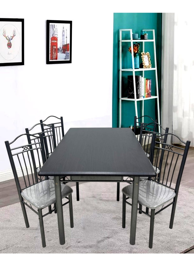 Living طقم طاولة طعام 7 قطع مع 6 كراسي مقاس 150*90 سم  - Image 3