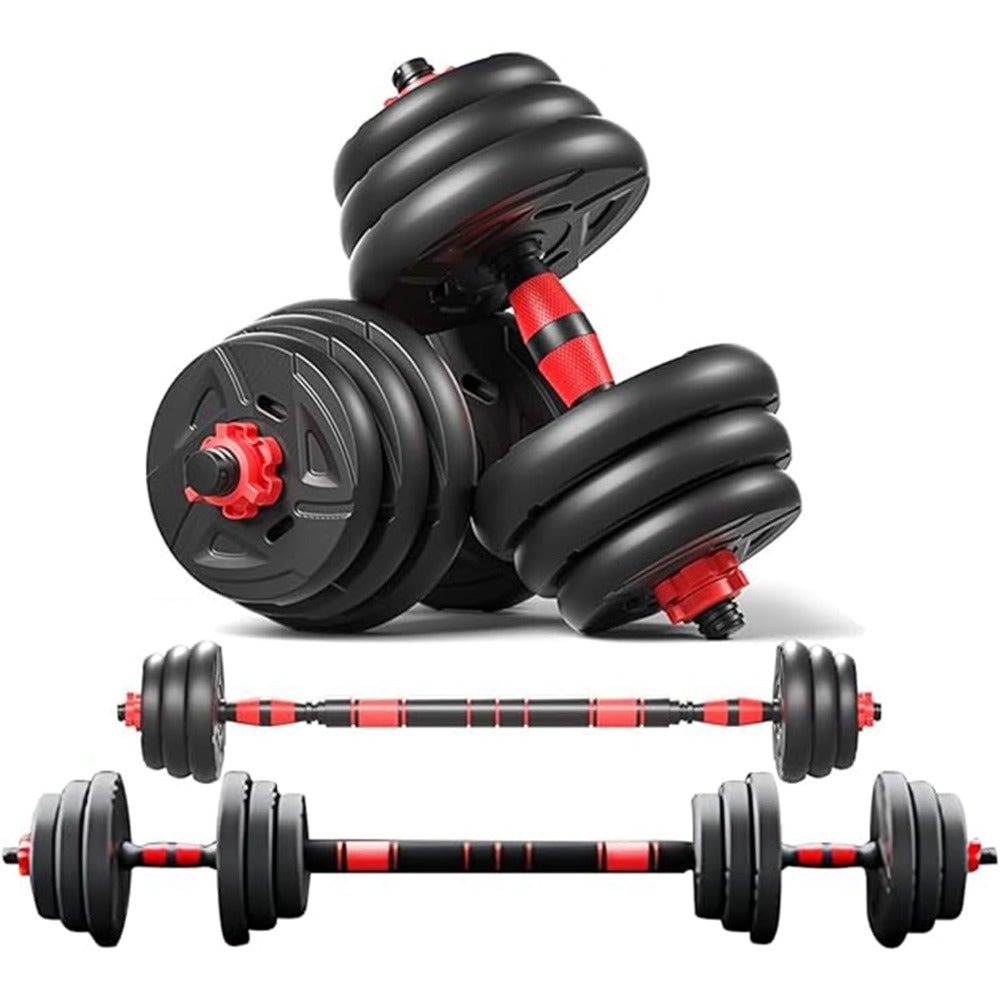 Adjustable Dumbbell Set, Multifunctional dumbbell set for home use, adjustable dumbbell set with barbell and discs, suitable for home office gym use
