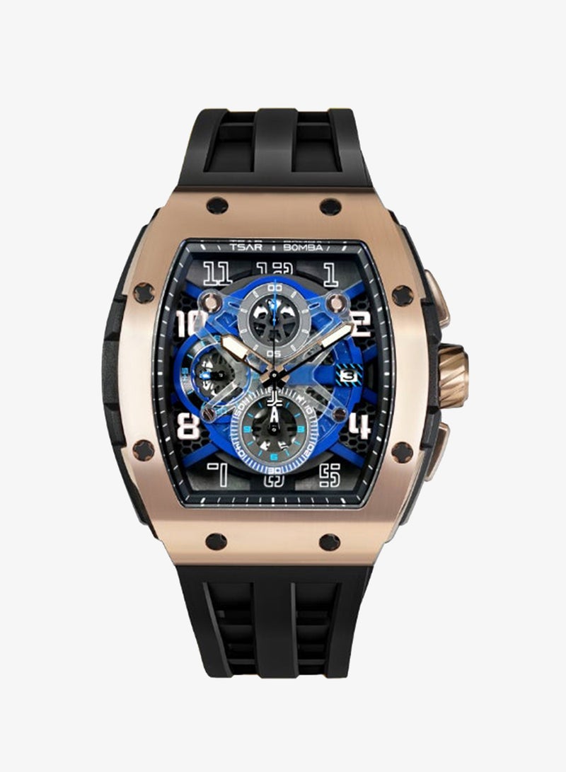 تسار بومبا ساعة رجالية بعقارب من مطاط  - - Image 1