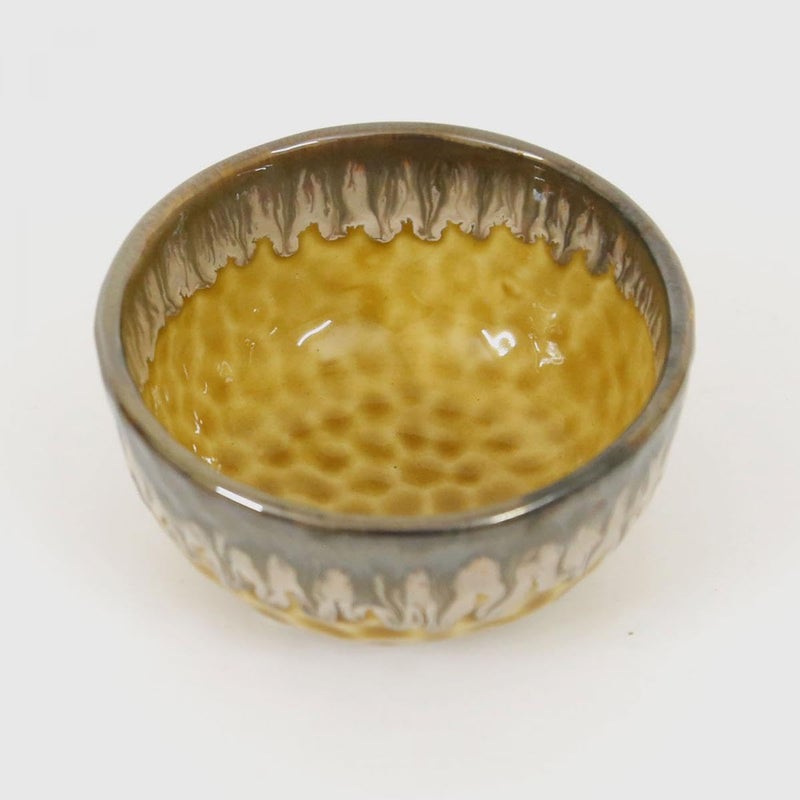 Tarang Arts Handmade Yellow Ceramic Serving Bowl Ceramic Bowl Safe from MicrowaveDishwasher Ideal for SnacksRiceSalad Soup Yellow 5x3 inches - Image 3