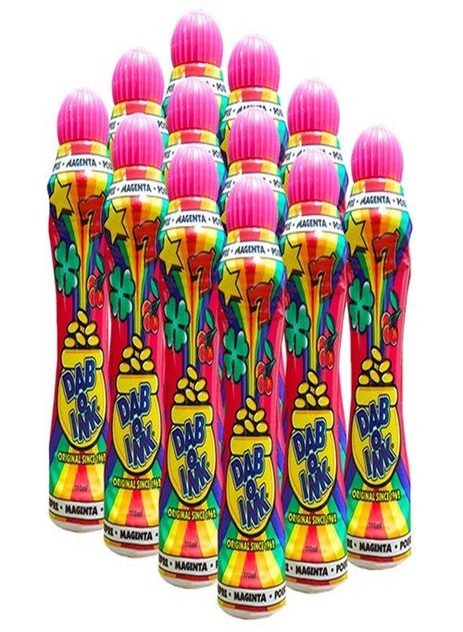 Dab-O-Ink One Dozen 4oz Magenta Bingo Dauber - Image 1