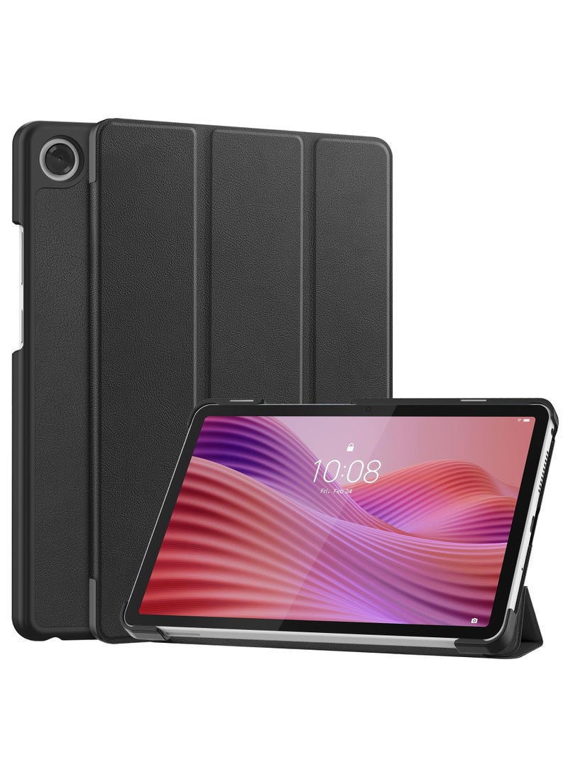 حالة اللوح لشركة لينوفو تاب واحد / لينوفو تاب K9 8.7 "(2025) ، خفيفة الوزن ثلاثية الضعف PU حالة جلدية غطاء واقي مقاوم للصدمات مع إيقاظ / نوم تلقائي - TB305FU (أسود) - Image 1
