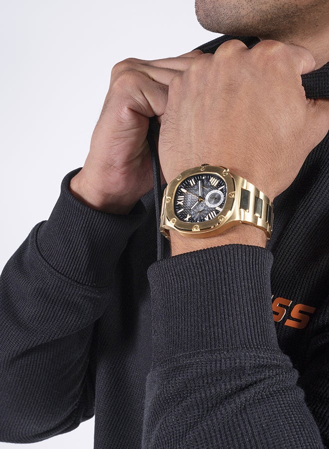 GUESS Mens Gold Tone Multi-function Watch - Image 5