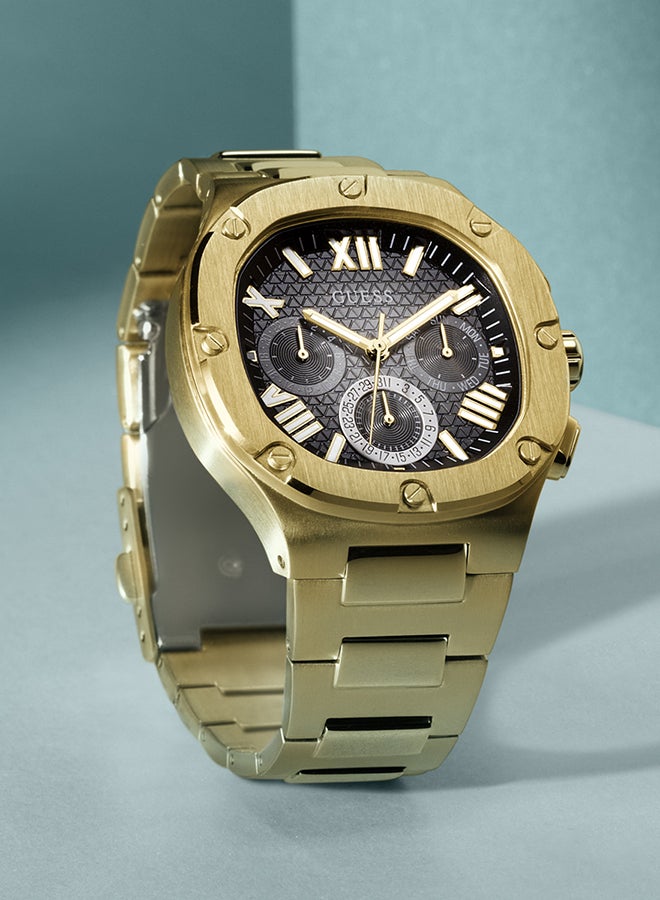 GUESS Mens Gold Tone Multi-function Watch - Image 4