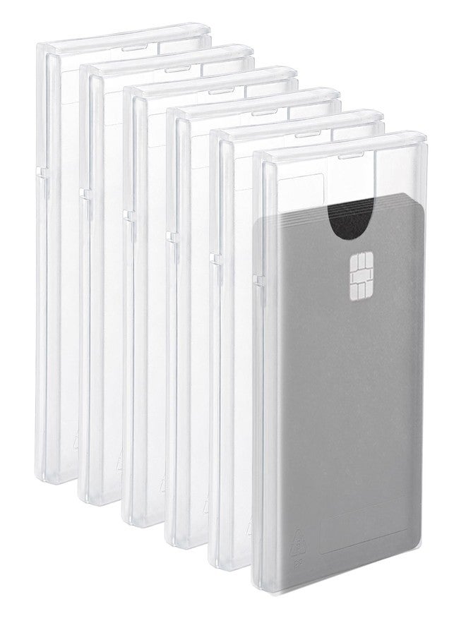 Xosjska 6Pack Small Plastic Storage Container Box Plastic Business Name Card Holder - Image 1