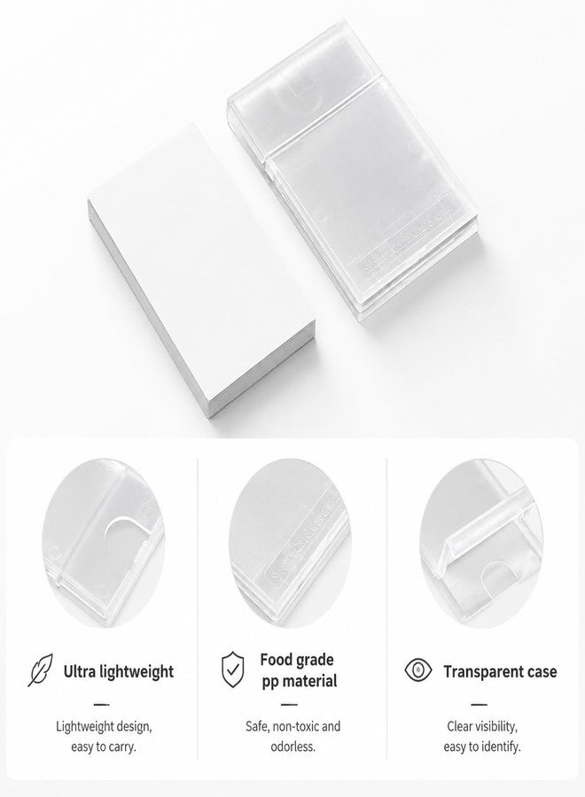 Xosjska 6Pack Small Plastic Storage Container Box Plastic Business Name Card Holder - Image 5