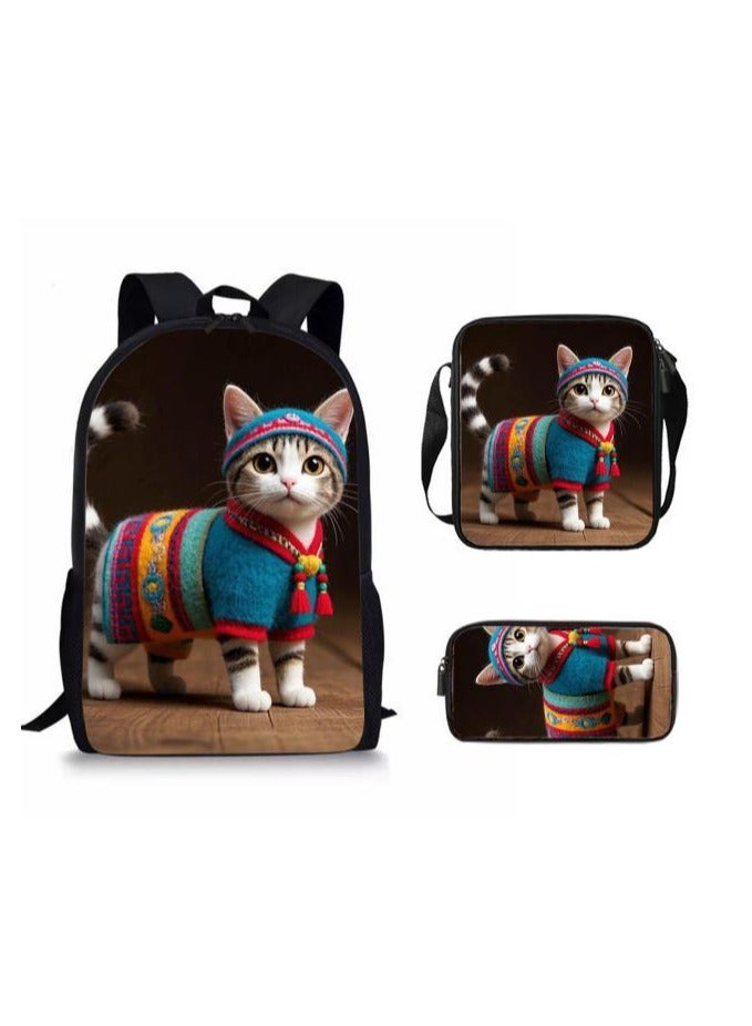 Cartoon style universal three-piece schoolbag - 1185