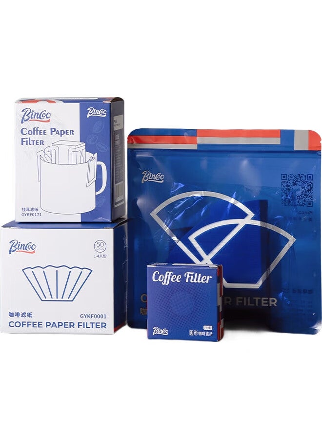 Bincoo Coffee Filter Paper, Pour-Over Coffee Fan-Shaped Filter Paper, Home Drip Coffee Maker Universal Filter Paper - Image 1