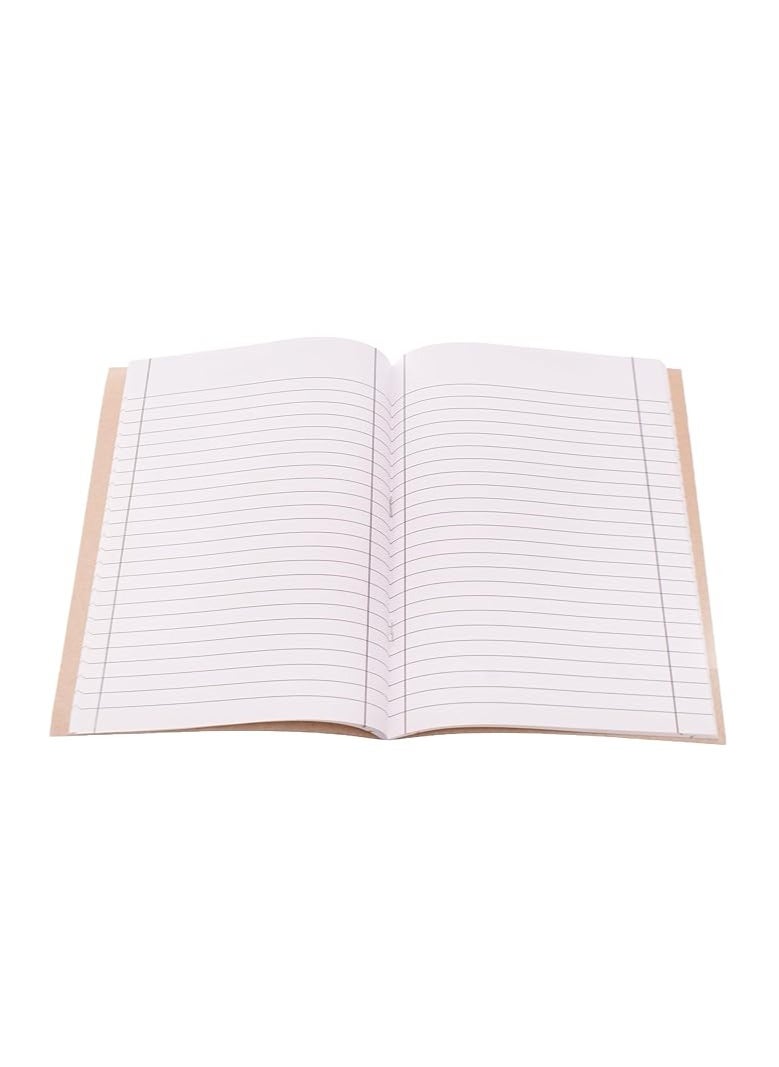 كشكول  مسطر مقاس A5، 80 ورقة، 58 غرام، 22.5 × 16 سم، مناسب لاي اعداد، من المكتب الى المدرسة - اصفر