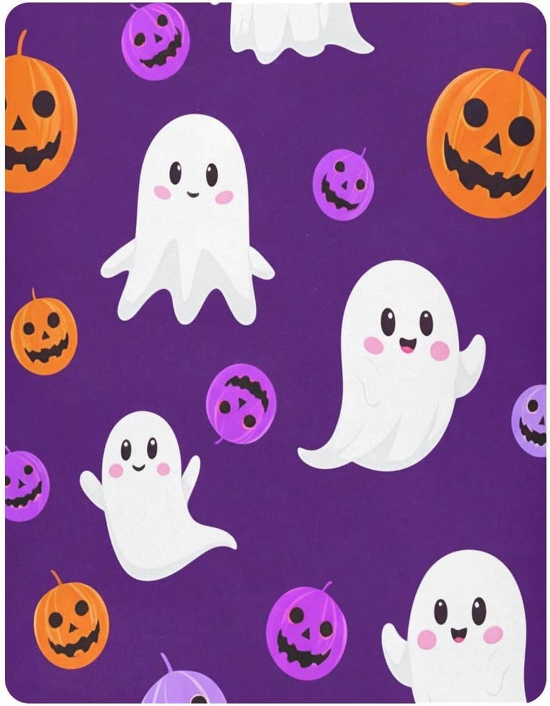 Halloween Purple Ghosts Crib Sheets for Boys Girls Ultra Soft Breathable Baby Crib Sheet Fitted Crib Sheets for Standard Size Crib and Toddler Mattresses, 52 x 28 Inch - Image 2