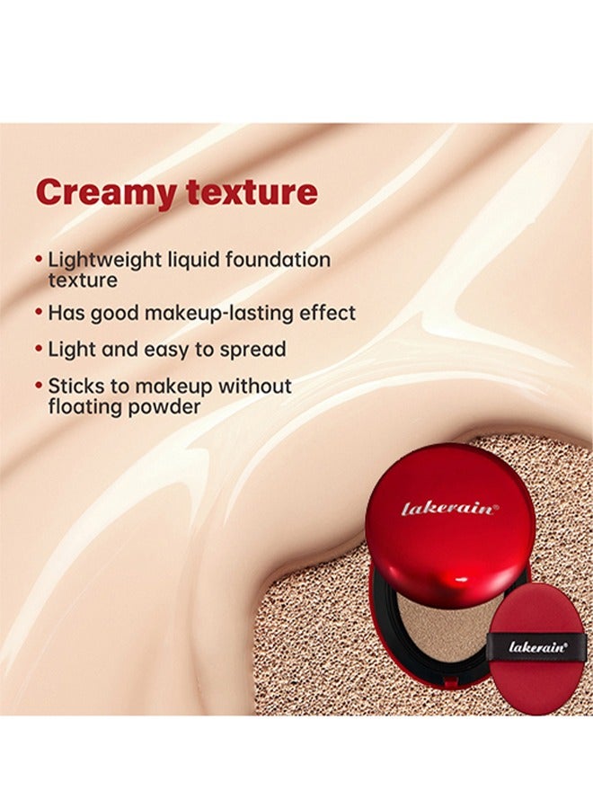 lakerain Super Fit Cushion Foundation —Full coverage, Weightless, Skin fit, Satin Glow Finish, Korean Makeup Cushion Foundation21N, IVORY(18 g) - Image 5
