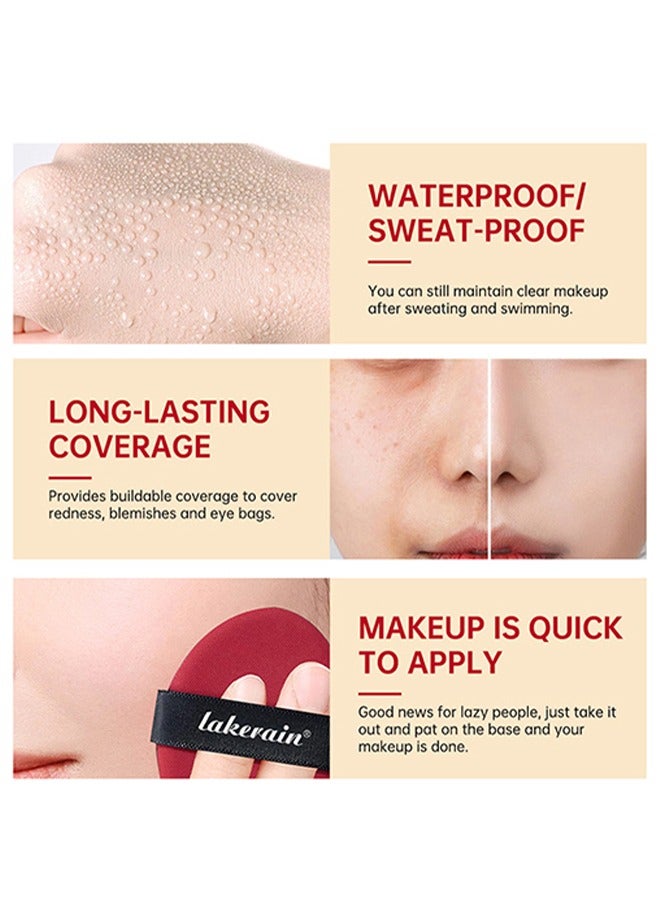lakerain Super Fit Cushion Foundation —Full coverage, Weightless, Skin fit, Satin Glow Finish, Korean Makeup Cushion Foundation21N, IVORY(18 g) - Image 4