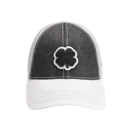 Black Clover Two-Tone Vintage 21 Snapback Adjustable Cap Mesh Trucker Golf Hat - Image 2